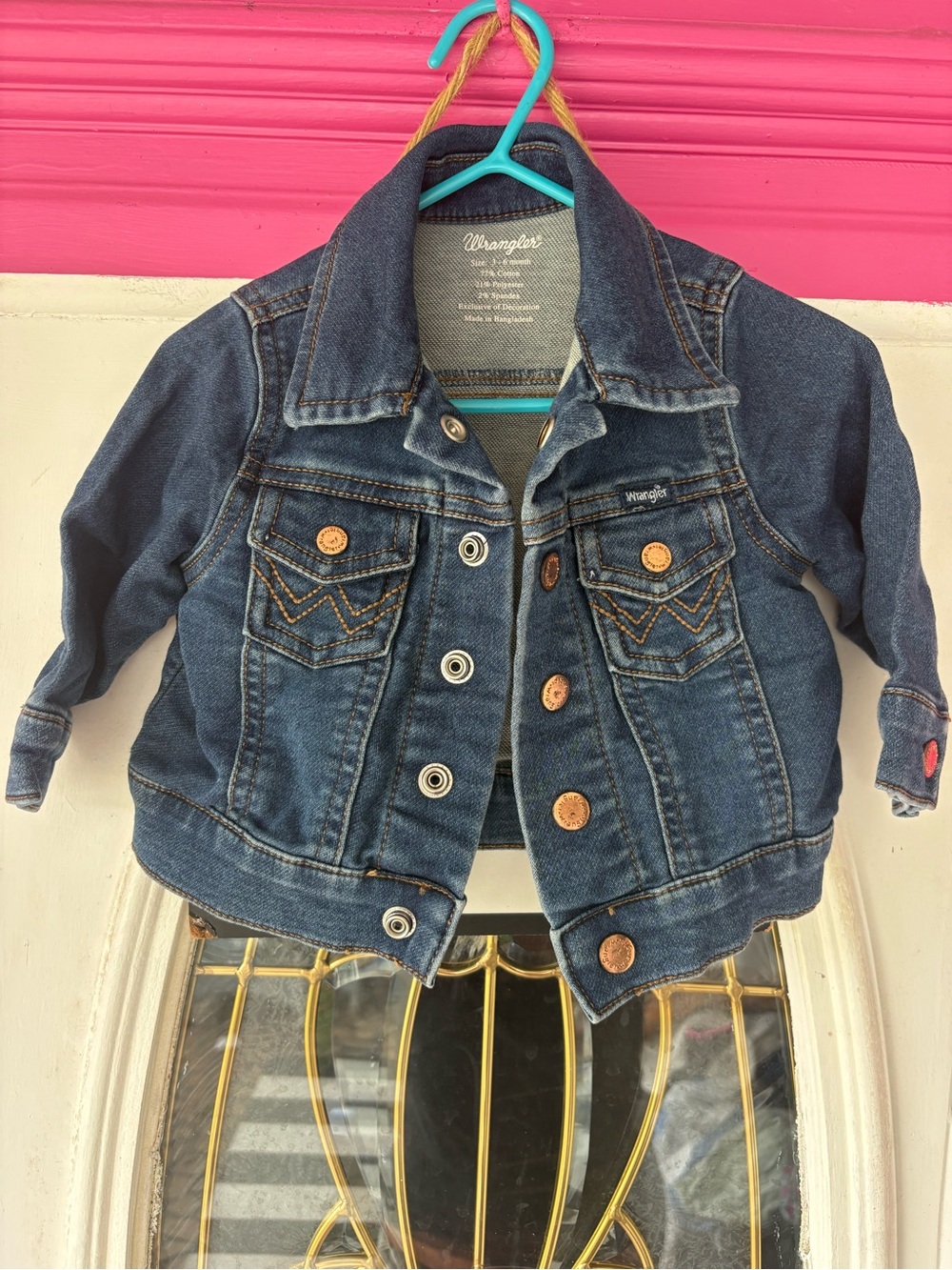 Wrangler Denim Jean Jacket in Dark Blue for Kids